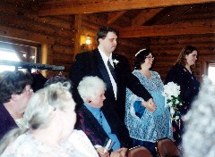 Matthew Clabaugh; Becky Dorrough; Amanda Clabaugh; Beckys wedding; Bass Lake Lodge WPAFB Fairborn OH